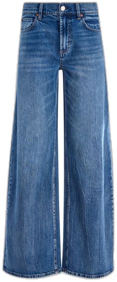 Trendy Wide Leg Faded Jeans, Chic Faded Wide Leg Bottoms, Chic Baggy Mid-rise Flare Jeans, Chic Wide Leg Faded Bottoms, Chic Wide Leg Faded Jeans, Chic Baggy Dark Wash Flare Jeans, Chic Baggy Medium Wash Jeans, Wide Leg Cropped Jeans For Streetwear, Faded Wide Leg Cropped Jeans