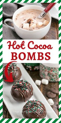 Hot Chocolate Bombs are a fun, interactive way to enjoy a Hot Cocoa recipe! Chocolate shells are filled with cocoa mix and marshmallows. Watch the magic happen when a cocoa bomb is dropped into hot milk!! How To Make Hot Cocoa Boms, Christmas Menus, Dessert Cravings, Homemade Hot Cocoa, Chocolate Melting Wafers, Hot Cocoa Recipe, Cocoa Recipes, Amazing Desserts, Treats Recipes