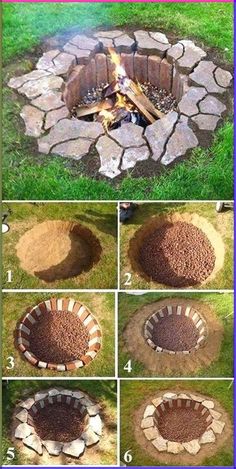 the steps to build an outdoor fire pit