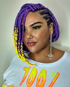 Baddie Braids, Black African Hair, Colorful Braids, African Hair Braiding, Inspired Hairstyles, Colored Box Braids, Cornrow Ponytail, Rainbow Braids, Afro Punk Fashion