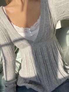 ⚡Buy 2023 Solid V Neck Crochet A Line Hem Sweater Gray S under $38.00 in Sweaters at AnotherChill.com Online. Style: Casual/Street/Vintage/Sweet/Preppy. Fabric Content: Spandex. Fit Type: Loose Fit. Neckline: V Neck. Sleeve Length: Long Sleeve. Versatile Elegance: Embrace a fusion of casual, street, vintage, sweet, and preppy styles in this sweater, perfect for any occasion, from relaxed hangouts to retro-themed gatherings.. Premium Craftsmanship: Crafted from Spandex, this sweater combines comf