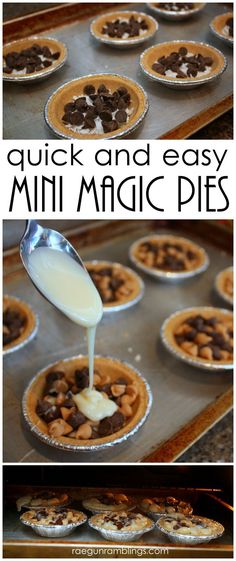 an image of mini magic pies being made