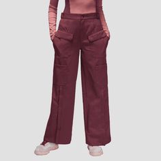 Style No. Dv1261-645 Color: Cherrywood Red Front Patch Pockets With Hook-And-Loop Closures And Lower Front Cargo Pockets Store Your Stuff. High-Waisted Fit. 100% Polyester. Jordan 23 Engineered Women's Utility Pants. Nike Jordans Women, Jordan Sweat, Quick Dry Pants, Leather Pants Women, Jordans Women, Jordan 23, Womens Jordans, Utility Pants, Red Nike