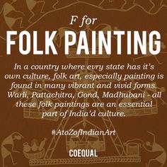 a poster with the words folk painting on it