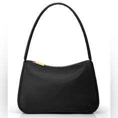 Brand New With Tags Black Nylon Handbag. Exactly As Pictured ! Chic Nylon Shoulder Bag With Zipper Pocket, Chic Nylon Bag With Zipper Pocket, Chic Nylon Bags With Zipper Pocket, Trendy Evening Nylon Shoulder Bag, Chic Black Nylon Bag, Small Purse Aesthetic, Purse Aesthetic, Hobo Tote Bag, Nylon Handbag