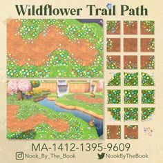 the wildflower trail path is shown in this poster