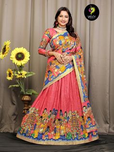 *🌷 Trading Lehenga Collection🌷* *Only Adult Lehanga Available Now* *Price Only :- 1330 free shipping/-Restock* *Khajuri Crushed Lehanga* *Catlogue :- Sonika-Vol-1* Twirl your fashion fervour with this celebrational and vibrant lehenga in promising color reflects interesting amalgamation of traditional heritage. *Lehenga(Stitched)* Lehenga Fabric : *Pure Dola Silk With Khajuri Crushed* Lehenga Work : Khajuri Crushed With Foil Print And Digital Print Waist : SUPPORTED UP TO 42 Lehenga Cl Crushed Lehenga, Kalamkari Dresses, Stitched Lehenga, Girls Frock Design, Fancy Dresses Long, Lehenga Collection, Long Frocks, Frock Design, Foil Print