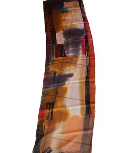 Hand Painted silk scarf/Abstract Brown scarf Painted silk Brown Scarf, Brown Scarves, Painted Scarf, Silk Scarf Painting, Hand Painted Silk Scarf, Painted Silk, Silk Shawl, Hand Painted Silk, Silk Dyeing