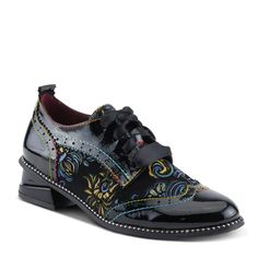 L'artiste Pradeep Shoes: Oxford Shoes – Spring Step Shoes Leather Inlay, Bold Personality, Black Patent Shoes, Oxford Platform Shoes, Women Brogues, Patent Leather Oxfords, Oxford Shoes Style, L'artiste By Spring Step, Shoes Oxford