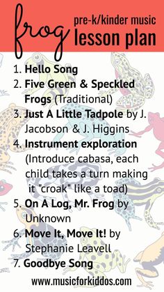 the frog lesson plan for kids