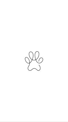 a dog's paw is shown in the middle of a white background with black lines