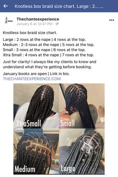 Knotless Braids Length Chart, Braids Length Chart, Knotless Braids Length, Red Flags In A Relationship, Box Braids Sizes, Braids Length, Home Hair Salons, Parting Hair