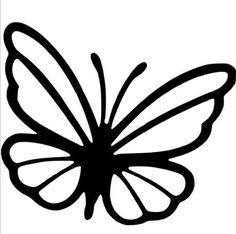 a black and white drawing of a butterfly