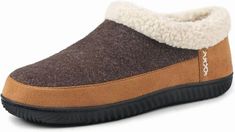 Premium Quality Men's Suede Slippers With Sherpa Collar Polar And Fleece Lining House Shoes, Mens Shoes Comfortable Winter Slippers For Home, Brown Winter Slippers With Plush Lining, Brown Outdoor Winter Slippers, Comfy Brown Winter Slippers, Brown Indoor Slippers For Winter, Cozy Brown Slippers With Textured Footbed, Brown Plush Lined Slippers For Indoor, Cozy Brown Slippers For Winter, Brown Plush Lined Indoor Slippers