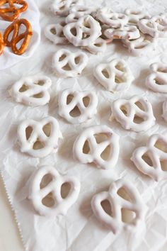 some pretzels are sitting on a table