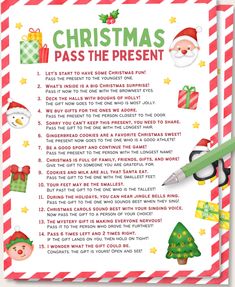 a christmas pass the present poem