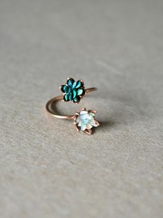 Unique Opal Turquoise Floral Ring Succulent Jewelry Lotus | Etsy Unique Opal Ring, Lotus Flower Ring, Succulent Jewelry, Bridal Jewellery Inspiration, Flower Cuff, Mothers Ring, Fire Opals Jewelry, Unique Opal, Amethyst Gold