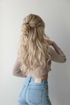 Alex Gaboury, Formal Hair, Half Up Half Down Hairstyles, Hairstyle Tutorials, Teen Outfits, Haircut Styles, Medium Long Hair, School Hairstyles