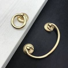 an image of a pair of gold door handles