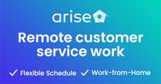 the logo for arie remote customer service work, which includes flexible schedule / work - from - home tasks