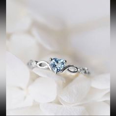 Brand New Silver Blue Heart Ring Size: 7 1/2 - 8 Send Me An Offer! Blue Heart Ring, Romantic Birthday Gifts, Stone Jewellery Designs, Birthday Gift For Girlfriend, Romantic Birthday, Lucky Stone, Birthday Gifts For Girlfriend, Jewelry Model, Finger Rings