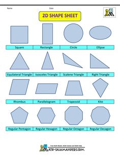 the worksheet for shape shapes