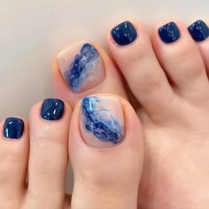 24 Fake Toe Press On Nails Color May Vary Due To Lighting Size One Size Condition New Comes With Mini Nail File And Glue Adhesive Strips Real Nail Ideas Short, Royal Blue Pedicure, Pedicure Azul, Blue Toe Nails, Pedicure Designs Summer, Simple Toe Nails, Feet Nail Design, Fake Toenails, Kutek Disney