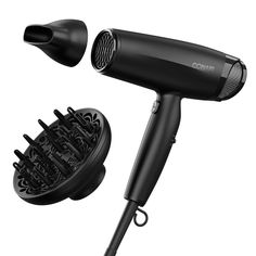 Achieve salon-quality results effortlessly with the Conair® Radiance Boost Dryer. Harnessing nano-quartz technology, this advanced hair dryer smooths frizz, enhances shine, and leaves hair irresistibly silky. The powerful motor dries hair fast while ceramic heat minimizes heat damage as you style. Tailor your experience with 3 heat and 2 speed settings, along with a concentrator for sleek finishes and a diffuser for enhancing natural waves. The cool shot button locks in your look while the light Hair Dryer Diffuser, Hair Dryers, Defined Curls, Natural Waves, Heat Damage, Fun Shots, Smooth Hair, Natural Curls, Dry Hair