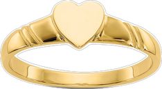 14k Yellow Gold Children's Heart Children's Ring Kids Rings, Average Weight, Heart For Kids, The Ring, Little One, Custom Sizing, Heart Ring, Yellow Gold, Collage