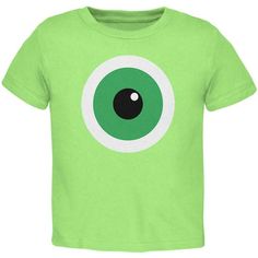 Be a cyclops monster for halloween in this 100% cotton toddler t-shirt, featuring a single large eyeball on the front. Playful Green Cotton T-shirt, Unisex Cotton T-shirt For Fan Merchandise, Unisex Green Screen Print T-shirt, Basic Cotton T-shirt For Fan Merchandise, Green Cotton Shirt For Fan Merchandise, Playful Green Crew Neck T-shirt, Green Playful Crew Neck T-shirt, Green Crew Neck Playful T-shirt, Unisex Cotton Shirt For Fan Merchandise