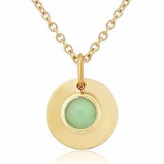 Our beautiful 9ct gold Chrysoprase gemstone necklace is part of the Bali Birthstone Collection. The gold disc is polished on one side and brushed on the other, so you can wear it either way around. The hand set gemstone, Chrysoprase traditionally has always symbolised happiness, enterprise and to encourage common sense. In the 18th century, thieves actually believed that by placing this stone in their mouth would make them invisible. We can’t guarantee that but it was the favourite stone of Quee Russian Wedding Ring, December Birthstone Necklace, Gold Disc, Necklace Turquoise, May Birthstone, Sell Gold, December Birthstone, Birthstone Necklace, Turquoise Gemstone