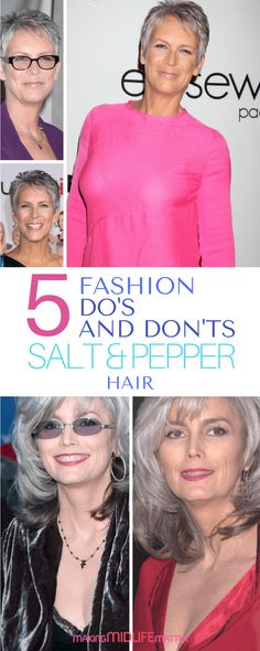 Salt Pepper Hair, Silver Hair Highlights, Pepper Hair, Grey Hair Over 50, Over 60 Hairstyles, Silver Hair Color