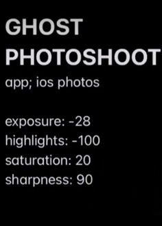 the ghost photoshot app is displayed in front of a black background with white text