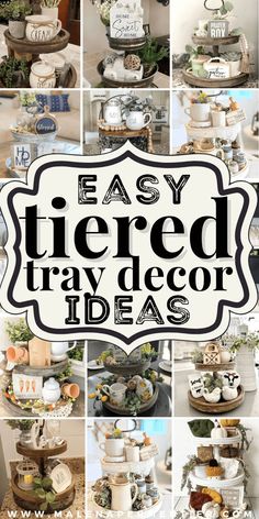 tiered tray decor ideas - how to decorate a tier tray How To Decorate 3 Tiered Tray, Decorate Tiered Tray, Ideas For Tiered Tray Decor, Simple Tiered Tray Decor, Tiered Bathroom Tray, Decorative Tiered Tray Ideas, 2 Teir Trays Decor Kitchen, Farmhouse Tiered Tray Decor Diy