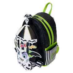 Step right up for a spirited roundtrip. Our Beetlejuice Carousel Hat Mini Backpack is full of wickedly fun surprises. On the front pocket, Beetlejuice’s face appears in applique, figural form, his ears extending beyond the edges of the backpack. Rising from the top is a scary-fun applique carousel hat with a domed top and frighteningly fun creatures suspended from the brim. You’ll also find his black-and-white striped arms curled up on the sides. A mechanism in the side pockets allows you to unf Beetlejuice Carousel, Arm Curls, Up Cosplay, Hat Light, Lilo Y Stitch, Pop Disney, Lilo Et Stitch, Star Wars Collection, Disney Lilo