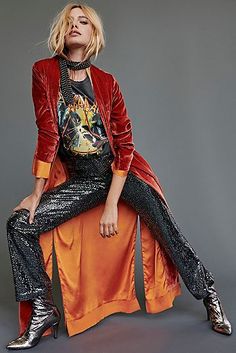 Rocker Chic Outfit Glam Rock, Sagittarius Style, Glam Rock Outfits, Stile Punk Rock, Look Hippie Chic, Glam Rock Style, Boho Rocker, Stile Boho Chic, Punk Glam