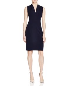 A timeless office-to-out staple, T Tahari's curve-contouring dress is a smart style investment, and the sleeveless silhouette means you can easily layer without added bulk. Rajputi Dress, Sheath Dresses, Wear To Work Dress, Flutter Dress, Feminine Dress, Faux Wrap Dress, Black Tank, Dress 100, Spring Dresses