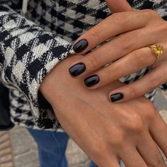 All Black Nails, Manicure Shellac, Casual Nails, Nails Only, Black Nail, Classy Nails, Chic Nails