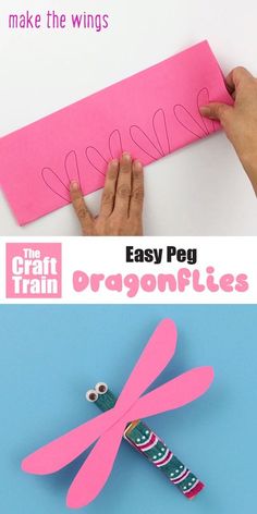 an easy paper dragonfly craft for kids to make