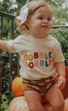 All of the little turkeys out there need this Gobble Gobble Tee. It’s a Thanksgiving classic done in the cutest colorway, and would even look good covered in mashed potatoes and gravy, which, let’s be honest, is bound to happen. Snag one before they’re all gobbled up!


Lou is wearing a 2T

machine wash cold

imported 


WE ONLY OFFER STORE CREDIT FOR RETURNS! Feel free to email us at orders@shopriffraff.com or DM us with any questions regarding fit, styling, or our return policy in general. Cream Tshirt, Mashed Potatoes And Gravy, Southern Logo, Potatoes And Gravy, Toddler Graphic Tee, Gobble Gobble, Southern Shirts, Toddler Tees, Kid Tees