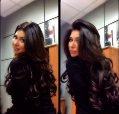 Thick Curled Hair, Voluminous Black Hair, V Hair, U Part, Peinados Fáciles Para Cabello Corto, Hair Stylies, Voluminous Hair