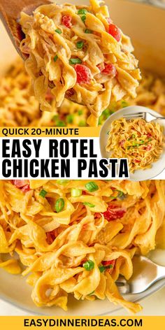 easy rotini pasta recipe with chicken and peas