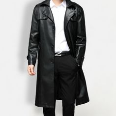 Stay warm and stylish with our PU leather long coat. Crafted from faux leather, this long coat offers a touch of luxury without breaking the bank. Get the look and feel of real leather while staying on budget. Benefits: Comfort & Warm Gender: Men Season: Autumn/Winter Material: Polyester 30%, Ecological leather 70% Please check the size chart carefully before placing the order FOR MORE INFORMATION PLEASE CONTACT: antonioclothingstore@gmail.com FREE SHIPPING WORLDWIDE ON ALL ORDERS 14 DAYS RETURN AND FULL REFUND Winter Single Breasted Faux Leather Outerwear, Winter Single-breasted Faux Leather Outerwear, Faux Leather Business Outerwear Long Sleeve, Winter Faux Leather Long Coat, Sleek Leather Jacket For Winter, Leather Long Coat For Fall, Soft Leather Outerwear For Winter Workwear, Soft Leather Winter Outerwear For Work, Soft Leather Outerwear For Winter Professional Wear