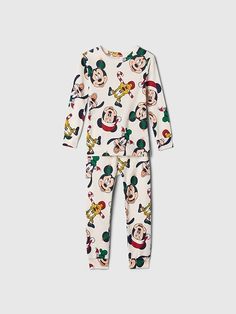 babyGap | Disney Christmas 100% Organic Cotton PJ Set Disney Fall, Mickey Mouse And Minnie Mouse, Christmas Pjs, Mouse Print, Baby Pajamas, Disney Holiday, Holiday Prints, American Brand, Sleepwear & Loungewear