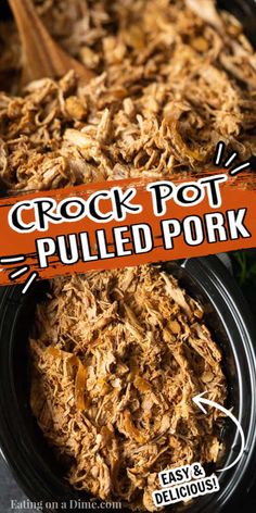 the crock pot pulled pork recipe is ready to be cooked in the slow cooker