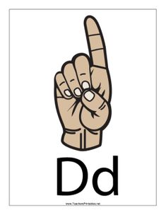 the letter d is for do hand sign