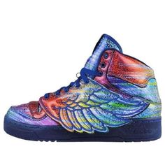 adidas originals x Jeremy Scott 'Wings Rainbow Foil' Q23650 Jeremy Scott Adidas, African Tattoo, Jeremy Scott, Fashion Performance, Stylish Sneakers, Adidas Originals, Perfect Pair, Your Perfect, Foil