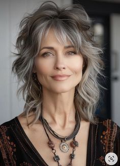 Haircut Gray Hair, Long Shag Hairstyles, Gorgeous Gray Hair, Edgy Hair, Haircuts For Women