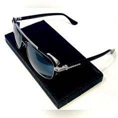 New Men’s Chrome Hearts Preyank Aviator Sunglasses In Matte Black-Matte Silver -Bk With Shiny Black Temples Brand New Comes With Grey Gradient Zeiss Lenses With Original Case,Cloth Booklet.Made In Japan Elegant Glass Aviator Sunglasses For Formal Occasions, Elegant Matte Black Aviator Sunglasses With Gradient Lenses, Elegant Aviator Sunglasses With Metal Frame For Formal Occasions, Silver Sunglasses With Gradient Lenses For Formal Events, Elegant Silver Aviator Sunglasses With Polarized Lenses, Elegant Silver Aviator Sunglasses With Gradient Lenses, Silver Elegant Aviator Sunglasses For Formal Occasions, Elegant Aviator Sunglasses For Formal Occasions, Elegant Silver Sunglasses For Formal Occasions