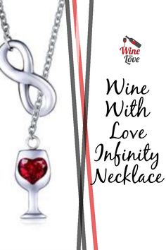 the wine glass necklace has a heart in it